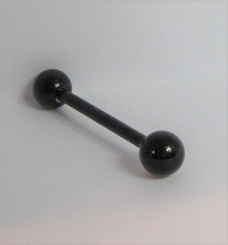 Black Titanium Straight Barbell 14 gauge 5/8 inch long - I Love My Piercings!