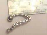 Surgical Steel Barbell Clear Crystal Dangle VCH Jewelry Clit Hood Ring 14 gauge - I Love My Piercings!