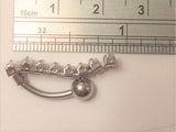 Surgical Steel Barbell Clear Crystal Dangle VCH Jewelry Clit Hood Ring 14 gauge - I Love My Piercings!