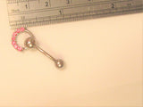 Pink Crystal Hoop Dangle Barbell VCH Clit Clitoral Hood Ring 14 gauge - I Love My Piercings!