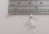 5 Pc Sterling Silver Square Gem Crystal Nose Studs L Shape Pins Rings 22 gauge - I Love My Piercings!