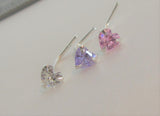 3 Pc Sterling Silver Heart CZ Crystal Nose Studs L Shape Pins Rings 22 gauge 22 - I Love My Piercings!