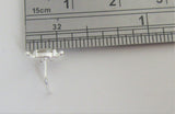 Sterling Silver Nose Stud Pin Ring Bent L Shape Crystal Crescent Moon 20 gauge - I Love My Piercings!