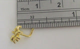 18k Gold Plated Nose Stud Pin Ring Bent L Shape Spider 20 gauge 20g - I Love My Piercings!