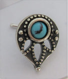 Sterling Silver Turquoise Tear Feather Nose Bent L Shape Stud Pin Post 20 gauge - I Love My Piercings!