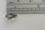 Sterling Silver Turquoise Tear Feather Nose Bent L Shape Stud Pin Post 20 gauge - I Love My Piercings!