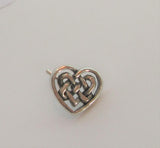 Sterling Silver Nose Stud Pin Ring Bent L Shape Celtic Heart 20 gauge 20g - I Love My Piercings!