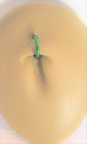 Green Titanium Seamless Belly Hoop Ring 14 gauge 14g - I Love My Piercings!