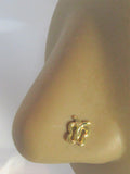 18k Gold Plated Open Butterfly Nose Bent L Shape Stud Pin Post 20 gauge 20g - I Love My Piercings!