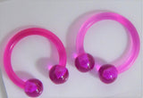 Purple Flexible Bioplast Hospital Retainers No Metal Horseshoes 16 gauge 8mm Diameter - I Love My Piercings!