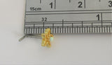 18k Gold Plated White Opal Beaded Star L Shape Bend Stud Pin 20 gauge 20g - I Love My Piercings!