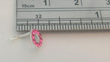 Sterling Silver Nose Stud Pin Ring Bent L Shape Round Pink Swarovski 20 gauge - I Love My Piercings!