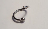 Surgical Steel Ball Attached Nose Ring Hoop 16 gauge 16g 10mm Diameter - I Love My Piercings!