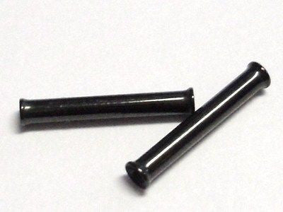 Pair 2 pieces Black Titanium Tunnels Ear Lobes Double Flare 14 gauge 14g - I Love My Piercings!