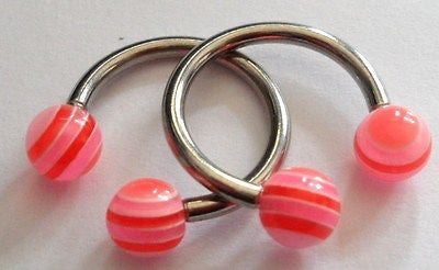 Half Hoop Horseshoes Earrings Lobe Rings 14g 14 gauge - I Love My Piercings!