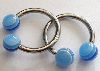 Half Hoop Horseshoes Earrings Lobe Rings 14g 14 gauge - I Love My Piercings!