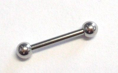 One Surgical Steel Straight Silver 10mm Barbell Conch Cartilage 16g 16 gauge - I Love My Piercings!