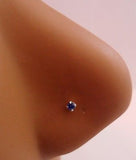 Sterling Silver Pronged Claw Set Nose Studs Straight Pins Ubend  22g 22 gauge - I Love My Piercings!