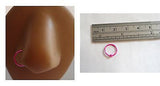 Pink Titanium Sterling Silver Nose Jewelry Stud HOOP Ring 22 gauge 22g 9mm - I Love My Piercings!