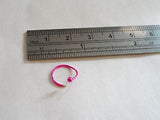 Pink Titanium Sterling Silver Nose Jewelry Stud HOOP Ring 22 gauge 22g 9mm - I Love My Piercings!