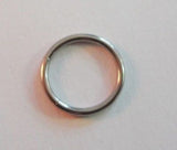 Silver Steel Segment Nose Hoop Ring No Ball Nostril Barbell 18g 18 gauge 8mm - I Love My Piercings!
