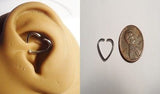 Surgical Steel Heart Daith Piercing Barbell Fancy Stud 16 gauge 16g - I Love My Piercings!