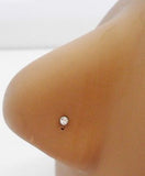 4 Piece Black Clear Crystal Nose Studs L Shape Posts Rings 22 gauge 22g - I Love My Piercings!