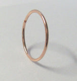 Rose Gold Seamless No Ball Thin Hoop Ring 22 gauge 9 mm Diameter - I Love My Piercings!