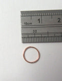 Rose Gold Titanium Seamless No Ball Thin Hoop Ring 22 gauge 7 mm Diameter - I Love My Piercings!
