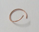 Rose Gold Seamless No Ball Thin Hoop Ring 22 gauge 9 mm Diameter - I Love My Piercings!