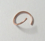 Rose Gold Titanium Seamless No Ball Thin Hoop Ring 22 gauge 7 mm Diameter - I Love My Piercings!