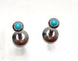 Turquoise Stone Surgical Steel Studs 16g 8 mm long - I Love My Piercings!