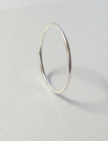 Sterling Silver Seamless Hoop 22 gauge 22g 9mm diameter - I Love My Piercings!