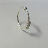 Sterling Silver Wire Wrap Ear Cartilage Nose Hoop Ring 20 gauge 20g - I Love My Piercings!