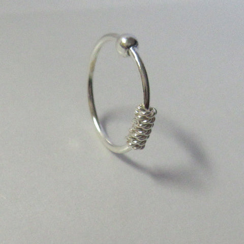 Sterling Silver Wire Wrap Ear Cartilage Nose Hoop Ring 20 gauge 20g - I Love My Piercings!