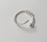 Sterling Silver Wire Wrap Ear Cartilage Nose Hoop Ring 20 gauge 20g - I Love My Piercings!