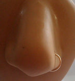 10k Yellow Gold NOT PLATED Seamless Nose Hoop Ring Stud 20 gauge 20g - I Love My Piercings!