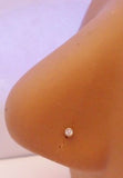 3 Piece Gold Plated Nose Bones Ball End Clear Crystals 22 gauge 22g - I Love My Piercings!