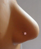 12 Sterling Silver Crystal Nose Studs Rings Pins L Shape 22 gauge 22g - I Love My Piercings!