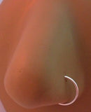 Sterling Silver Seamless Nose Hoop Ring 20 gauge 20g 9mm diameter - I Love My Piercings!