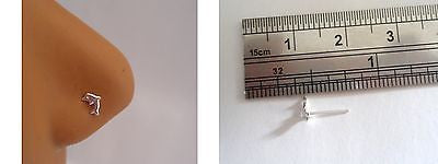 Sterling Silver Nose Stud Straight Pin Ring Dolphin 20g 20 gauge - I Love My Piercings!