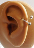 Surgical Steel Helix Cartilage Barbell Stud Ring Twisted Hoop 20 gauge 20g - I Love My Piercings!