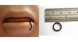 Black Titanium Segment Lip Ring Bottom Side Hoop Piercing 16 gauge 16g - I Love My Piercings!