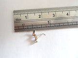 Sterling Silver Nose Stud Pin Ring L Shape Crystal Lightening Bolt 20g 20 gauge - I Love My Piercings!