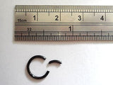 Black Titanium Segment Lip Ring Bottom Side Hoop Piercing 16 gauge 16g - I Love My Piercings!
