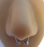 Surgical Steel Half Hoop Horseshoe Zebra Septum Ring 16 gauge 16g 10mm diameter - I Love My Piercings!