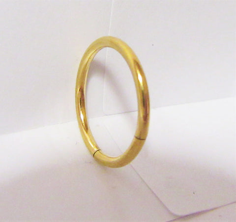 Gold Titanium Seamless Conch Hoop Ring Loose Fit 16 gauge 16g 12 mm Diameter - I Love My Piercings!