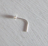 Sterling Silver Tiny 1 mm Crystal Gem Nose Studs Ubend Straight Pins 22 gauge - I Love My Piercings!