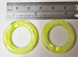 Pair Yellow Marble Light Acrylic Seamless Segment Hoops Rings Plugs 4 gauge 4g - I Love My Piercings!