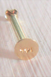 14K Yellow Gold Push Pin 10 mm Flat Back Stud Clear Gem 16 gauge 16g - I Love My Piercings!